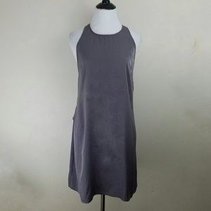 Le Kate Silk Grey Sleeveless Dress